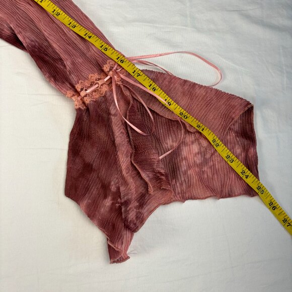 Toomi Pink Boho Bell Sleeve Top - Size M - Picture 10 of 11